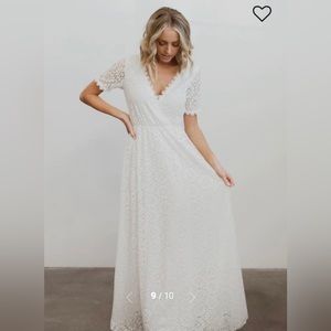 Baltic Born White Lace Maxi Dress
